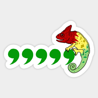 Comma Chameleon Sticker